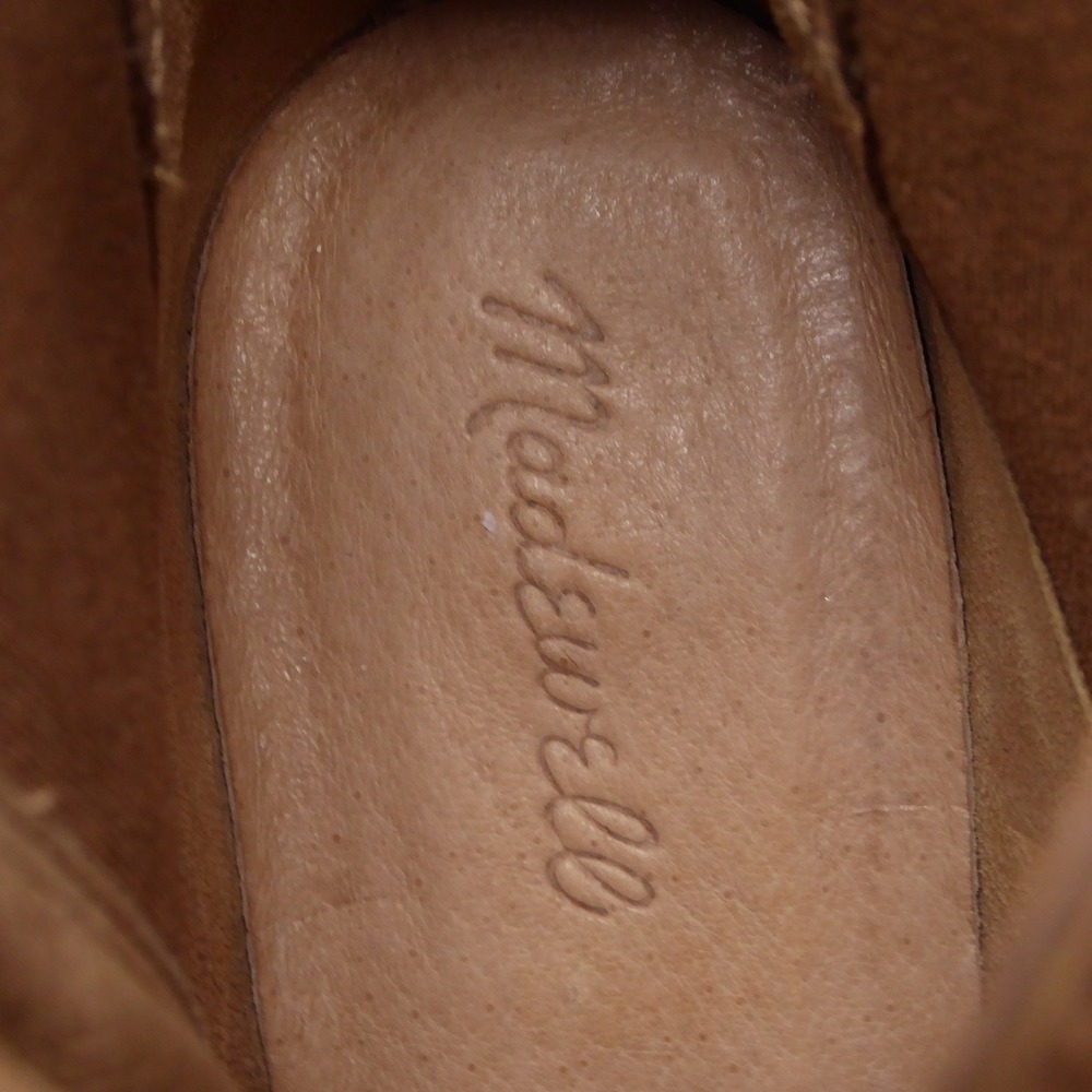 NEW Madewell Womens Regan Chelsea Boots Tan Brown Leather Block Heel Size 10 - Picture 8 of 9